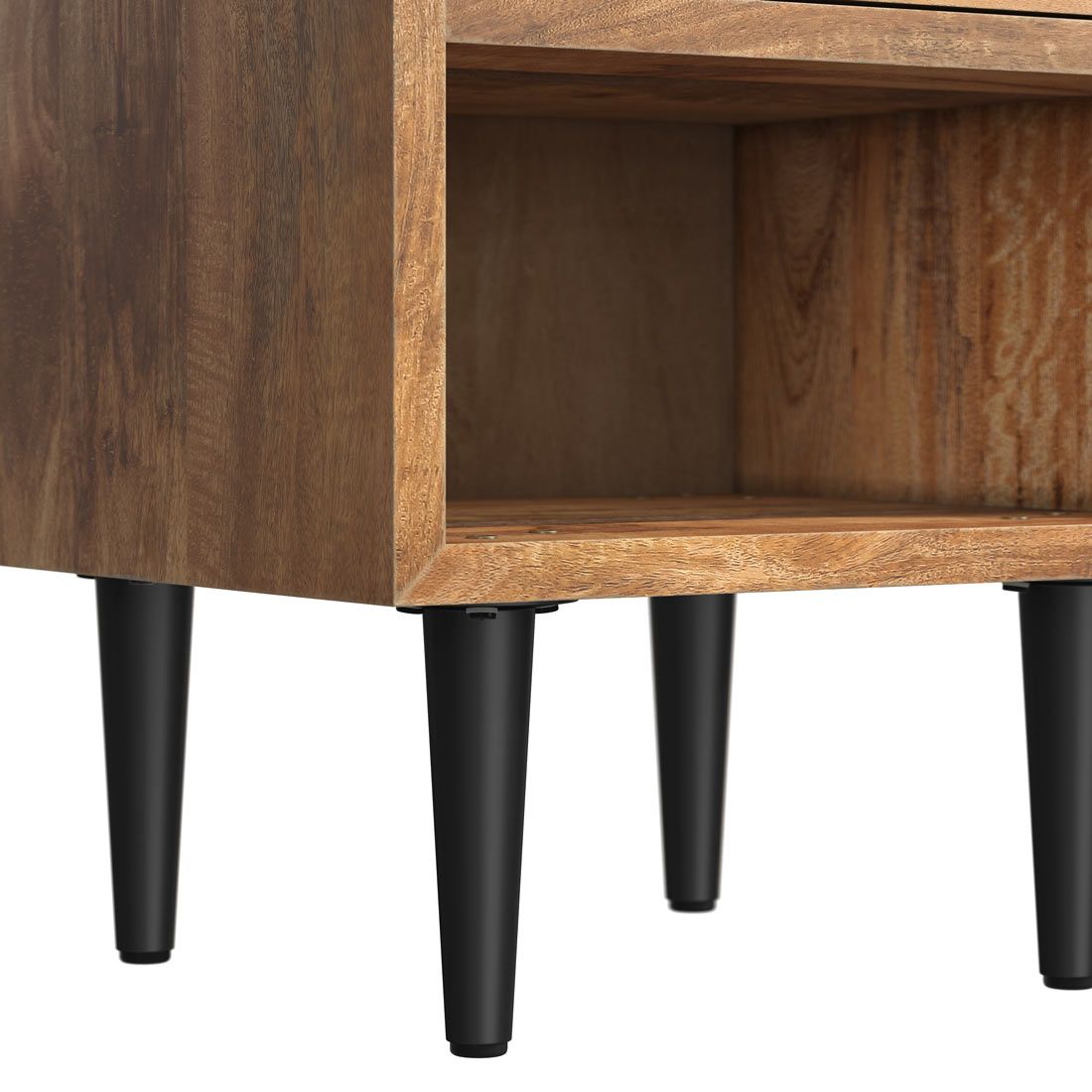 HOMELIV. Nachttisch Asmara Mango Massivholz H 55cm