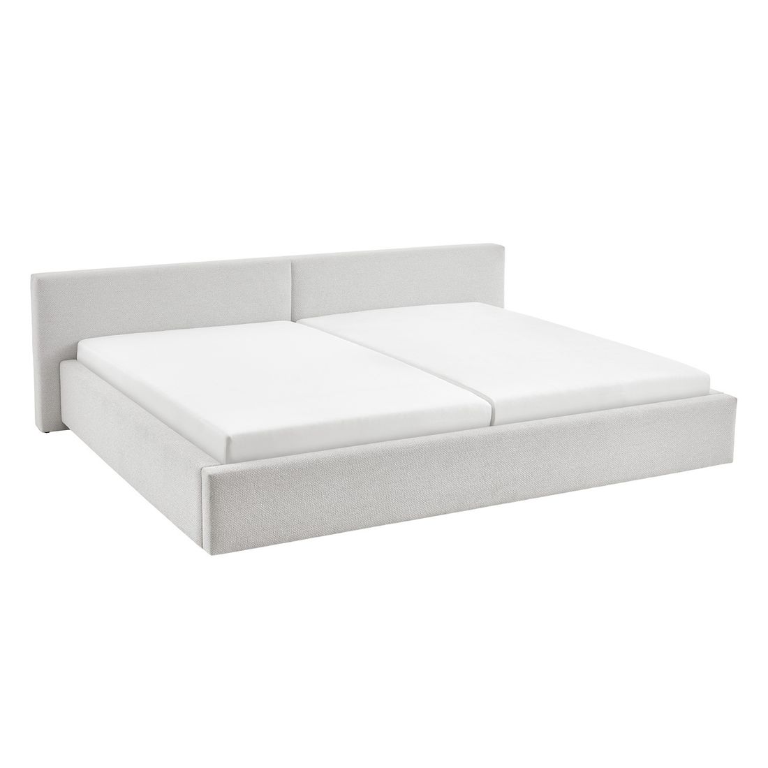 HOMELIV. Familienbett Dorisa Webstoff mit Bettkasten und Lattenrost 240x200cm