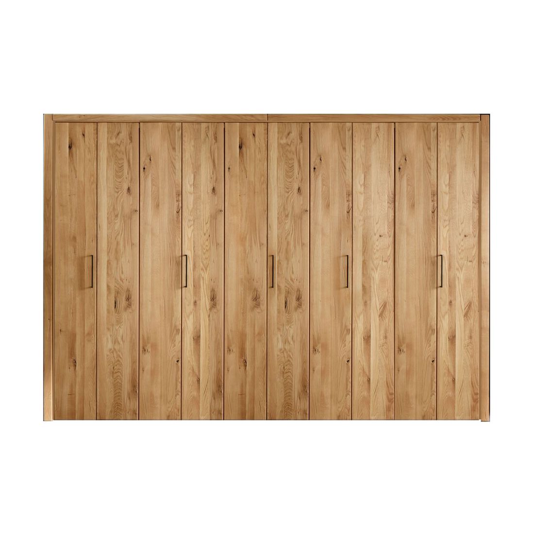 HOMELIV. Falttüren-Kleiderschrank Lisana Wildeiche Massivholz H 216cm