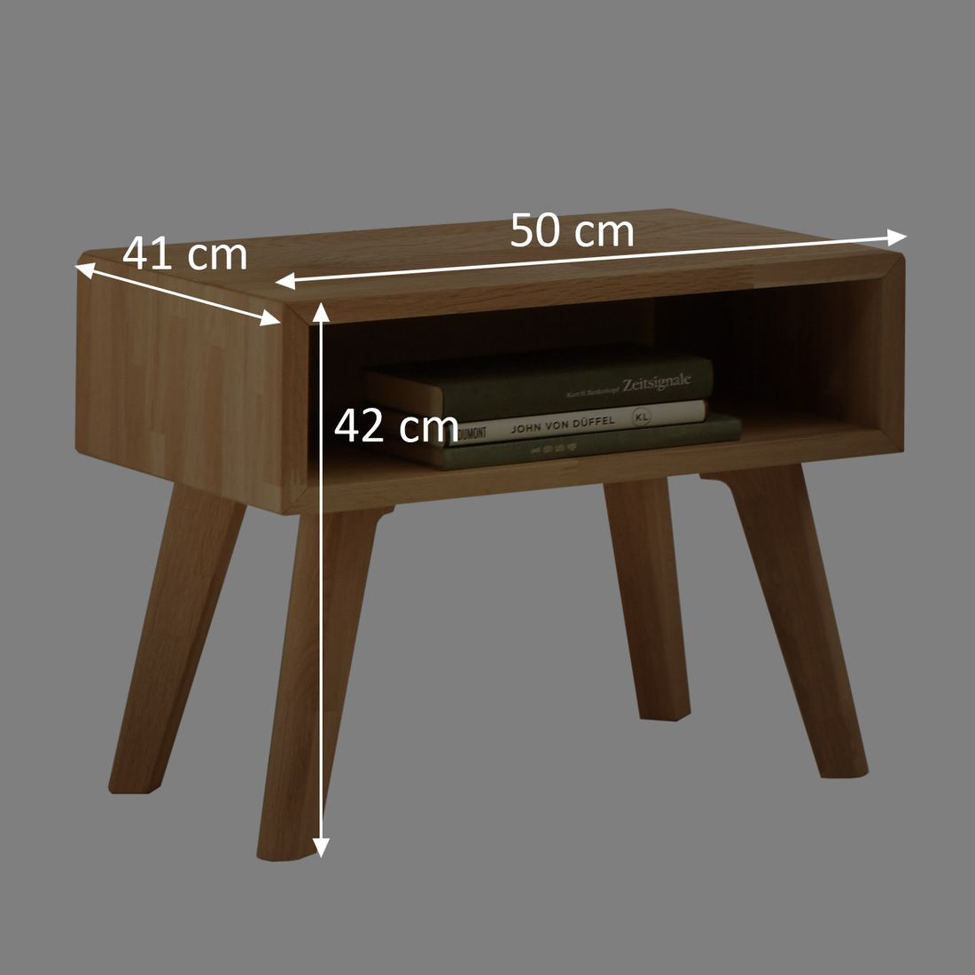 Nachttisch Elina Kernbuche Massivholz H 42 cm