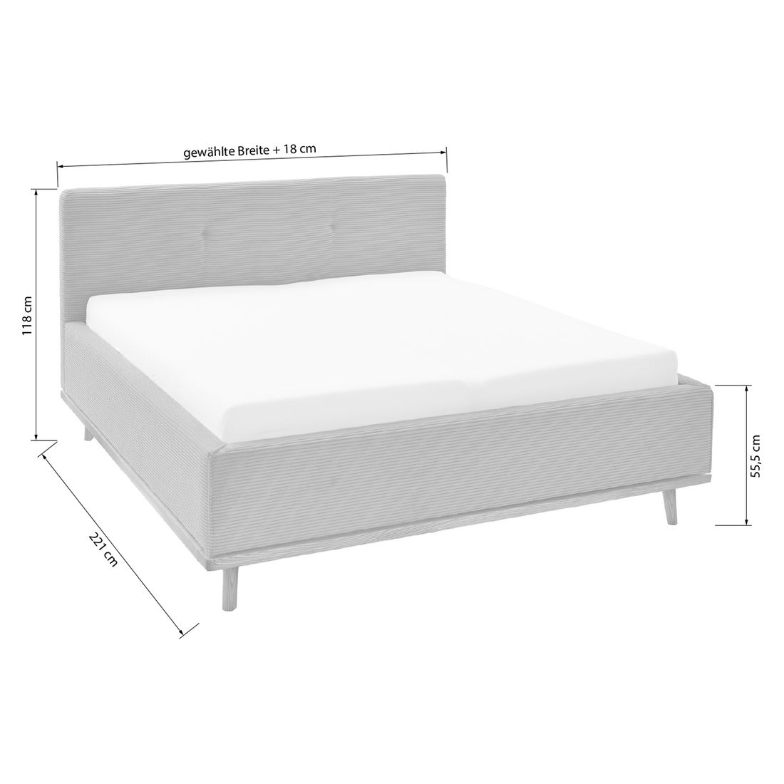 Musterring Polsterbett Delphi Komfort Cord