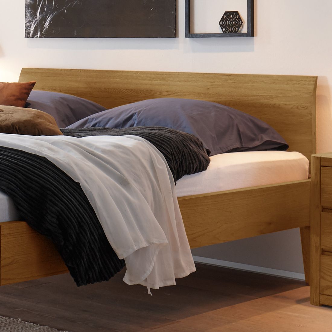 Doppelbett Ambato Eiche Massivholz