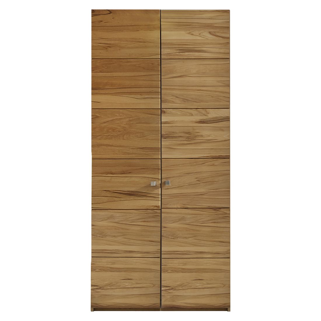 Drehtüren-Kleiderschrank Divari Kernbuche Massivholz mit Glasfront