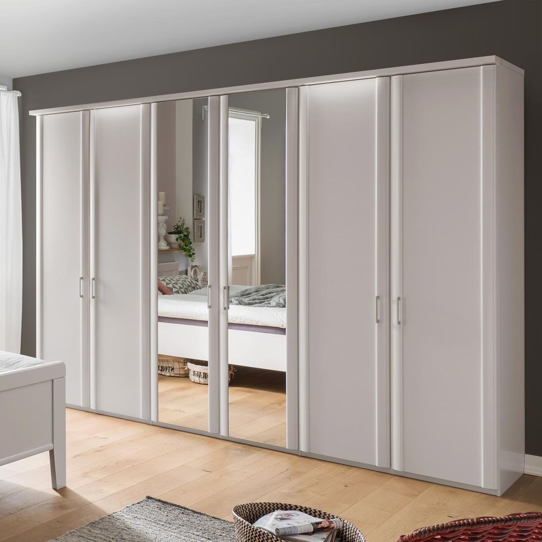 Drehtüren-Kleiderschrank Calimera mit Spiegel H 216cm