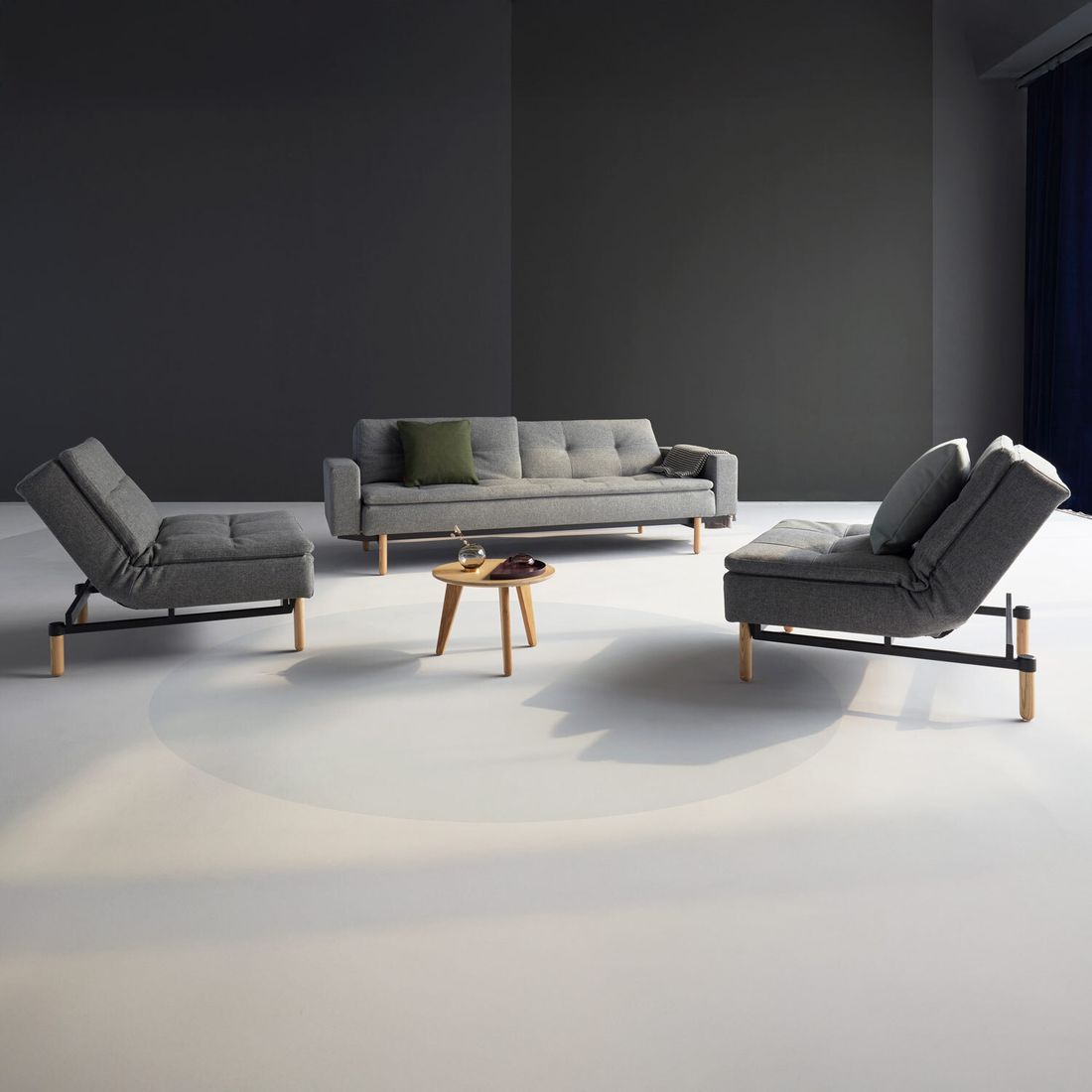Schlafsofa Yasu Webstoff 241x91x82 cm
