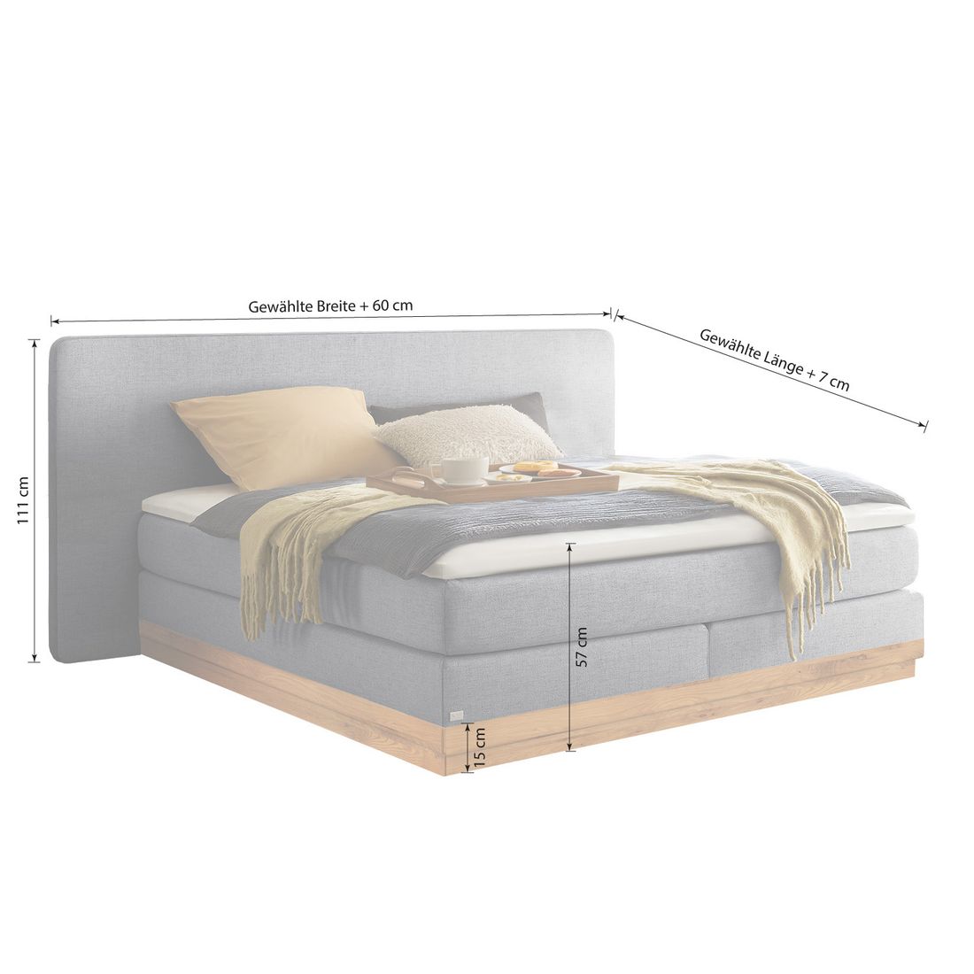 Boxspringbett Jorun Webstoff
