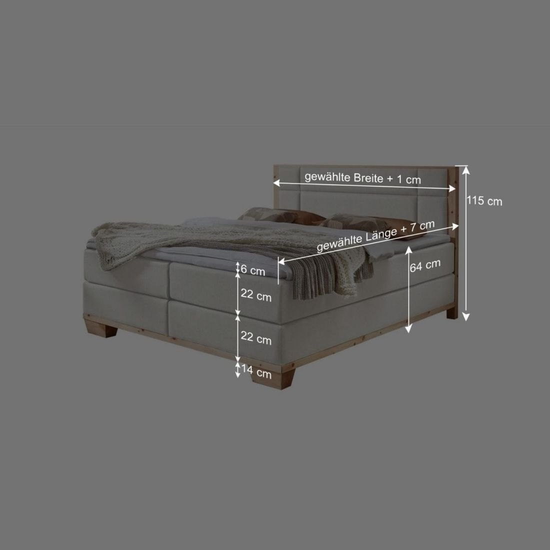 Boxspringbett Salonetto Zirbe Massivholz