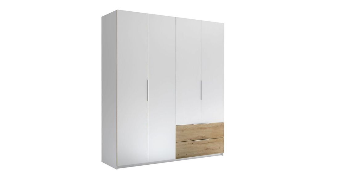Falttüren-Kleiderschrank Riona mit Schubladen 182x210cm
