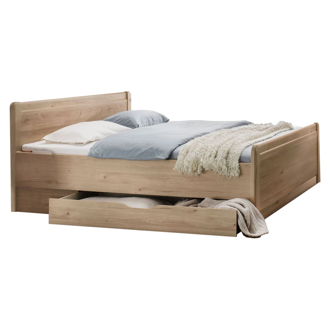 Bett Telford Komfort Eiche Dekor mit Schubkasten