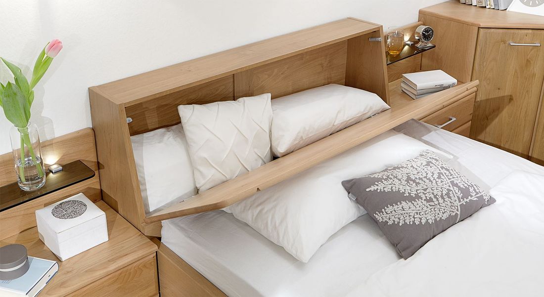 Seniorenbett Usingen Komfort Lärche Dekor mit Schubkasten