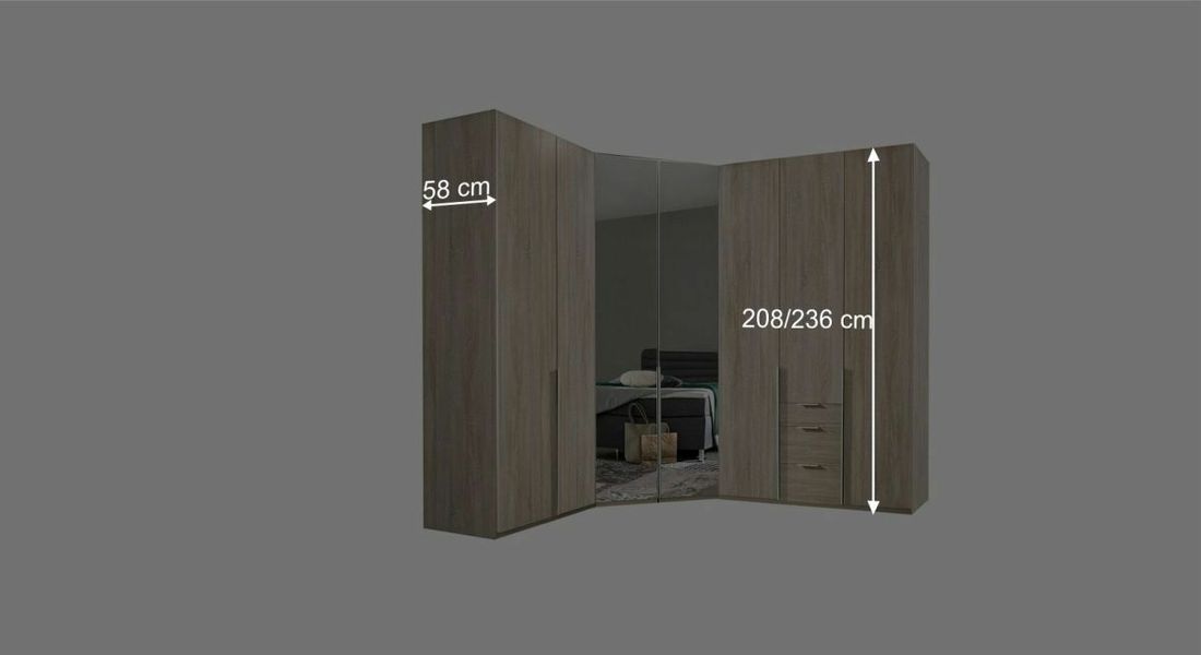 Eck-Kleiderschrank Coreno
