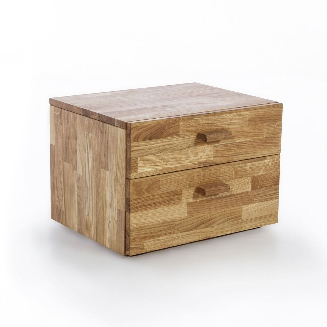 HOMELIV. Nachttisch Sumak Wildeiche Massivholz H 38cm