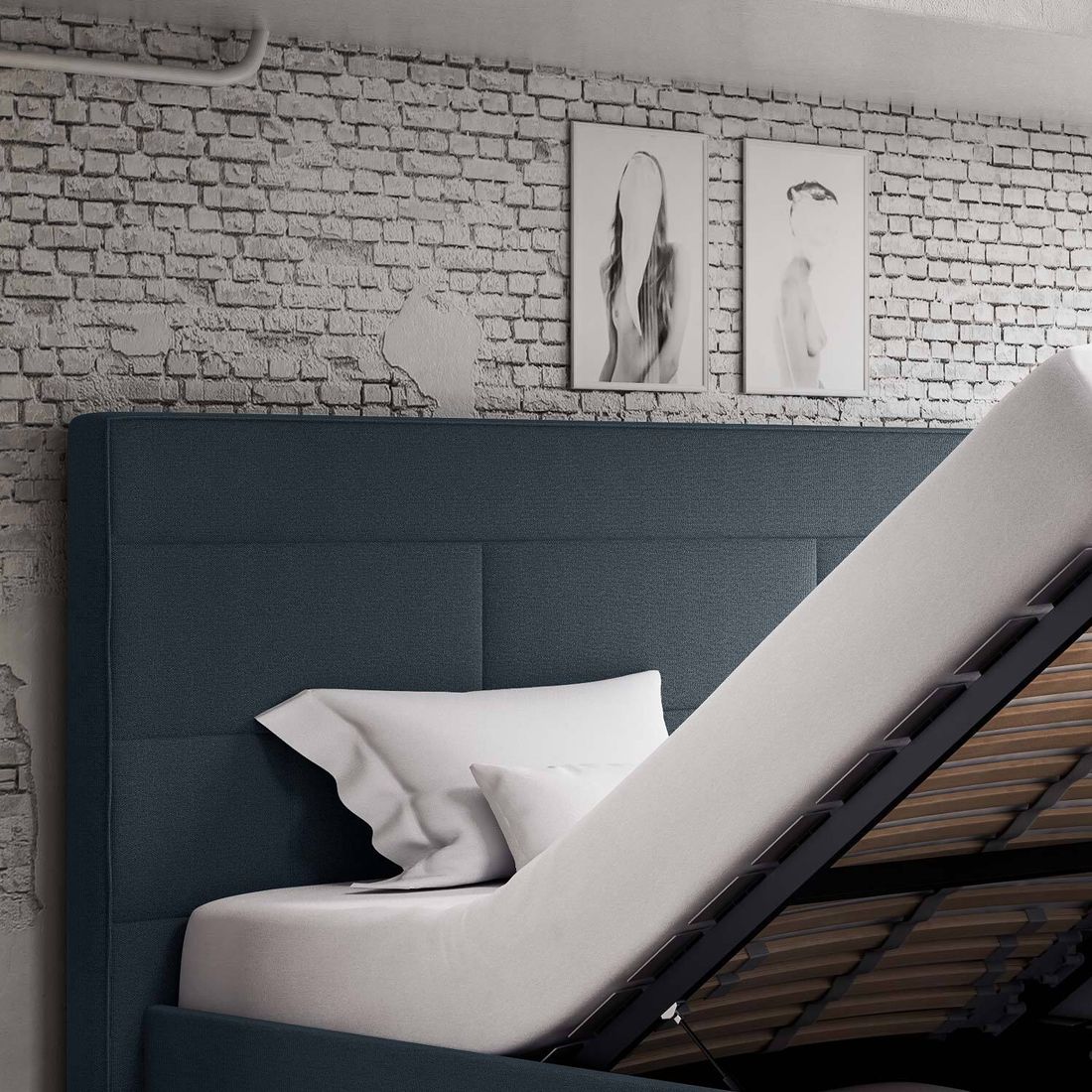 SCHLARAFFIA Polsterbett Verdi Komfort Microvelours/Webstoff mit Bettkasten und Lattenrost