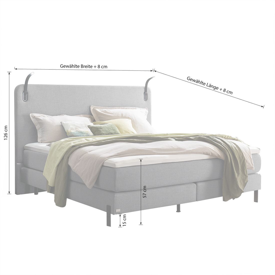 Boxspringbett Nevon Webstoff