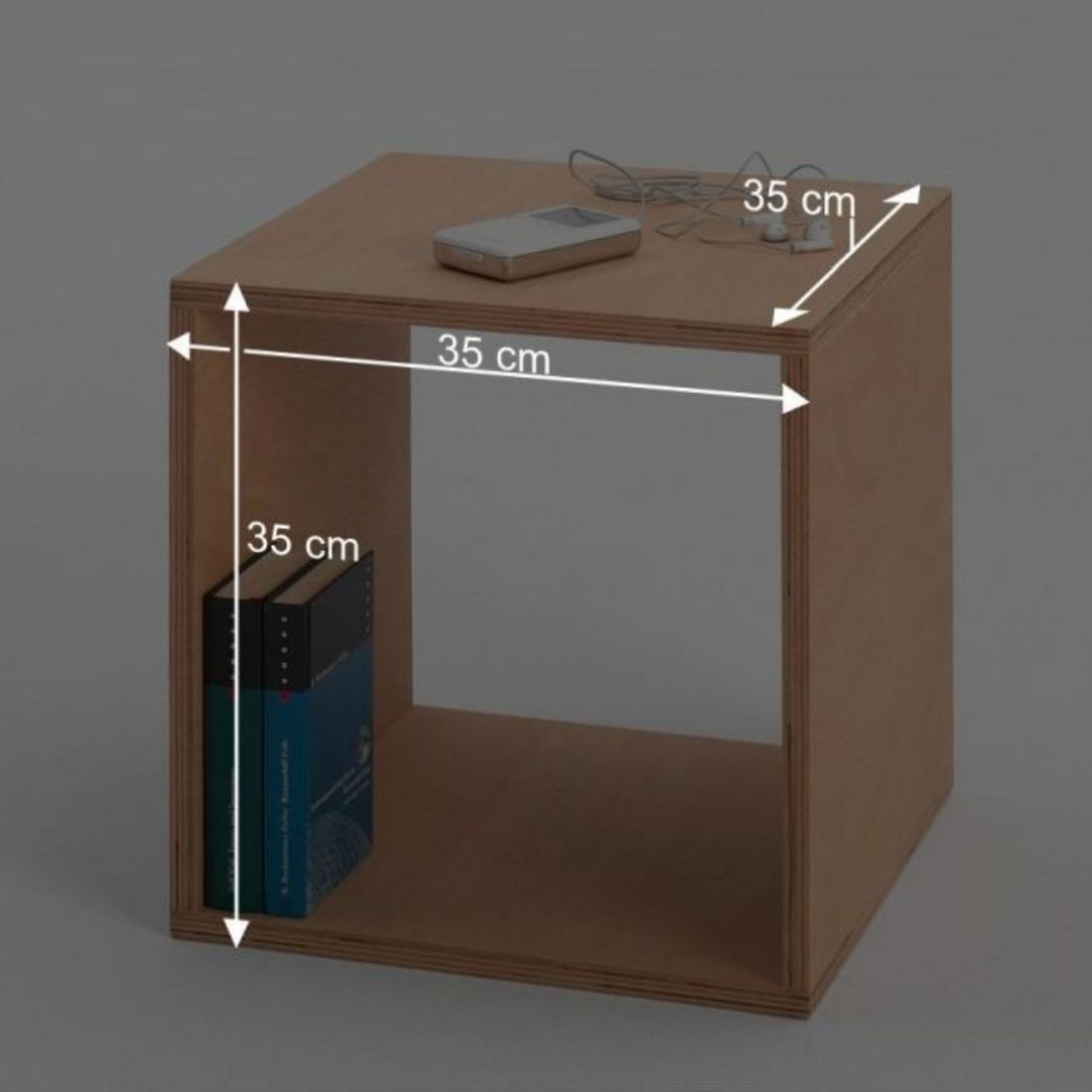 Tojo Nachttisch Cube Buche Massivholz H 35cm
