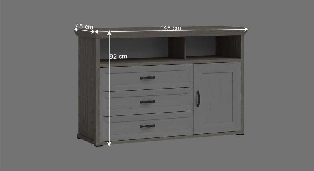 Sideboard Diaro Pinie Dekor mit Schubladen