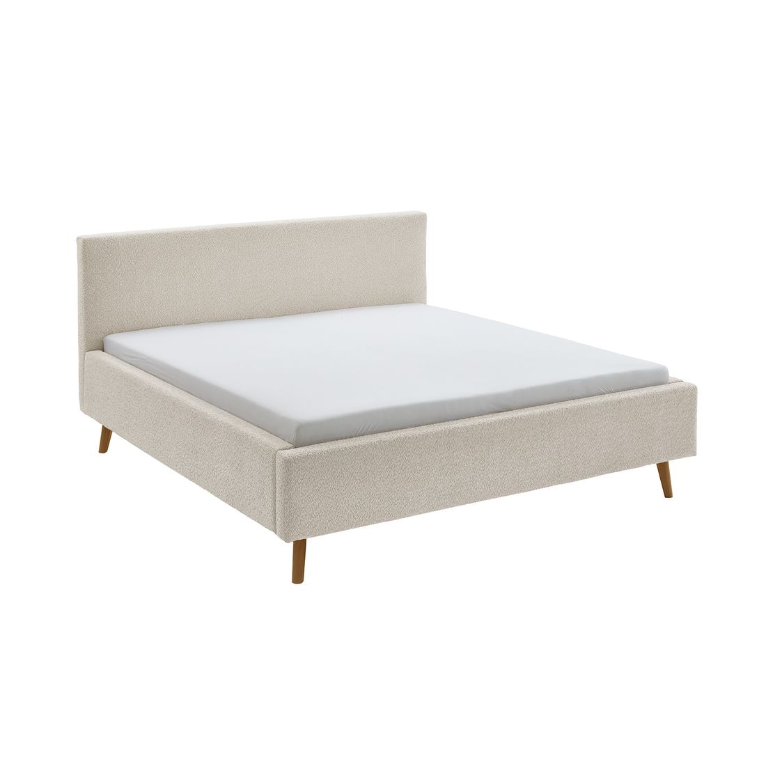 HOMELIV. Polsterbett Calypso Komfort Microteddy Abriamo mit Bettkasten und Lattenrost