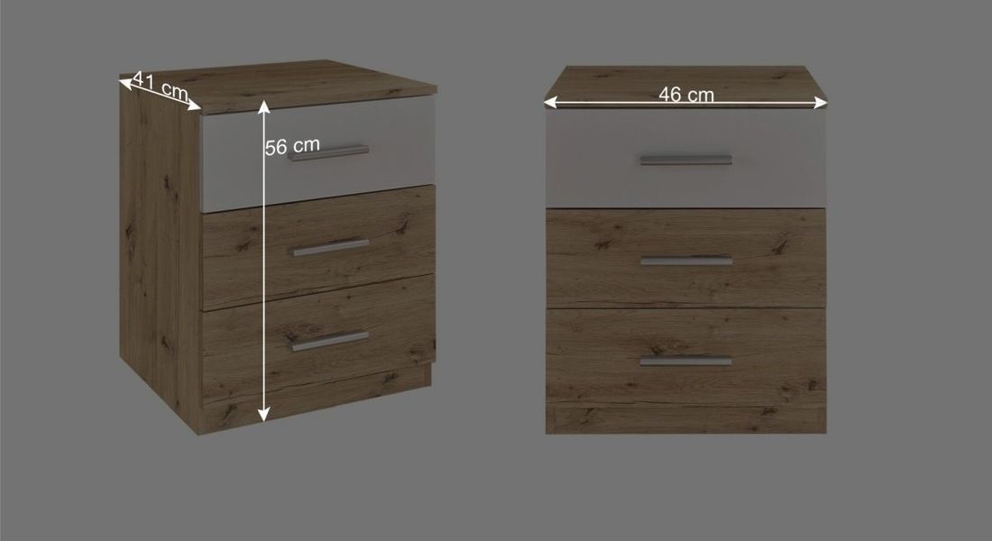 Nachttisch Duana Eiche Dekor H 56cm