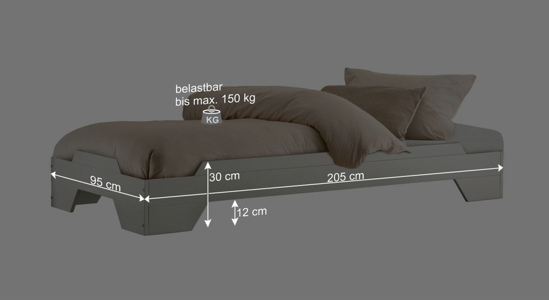 Stapelbett Narvik Buche Massivholz ohne Kopfteil