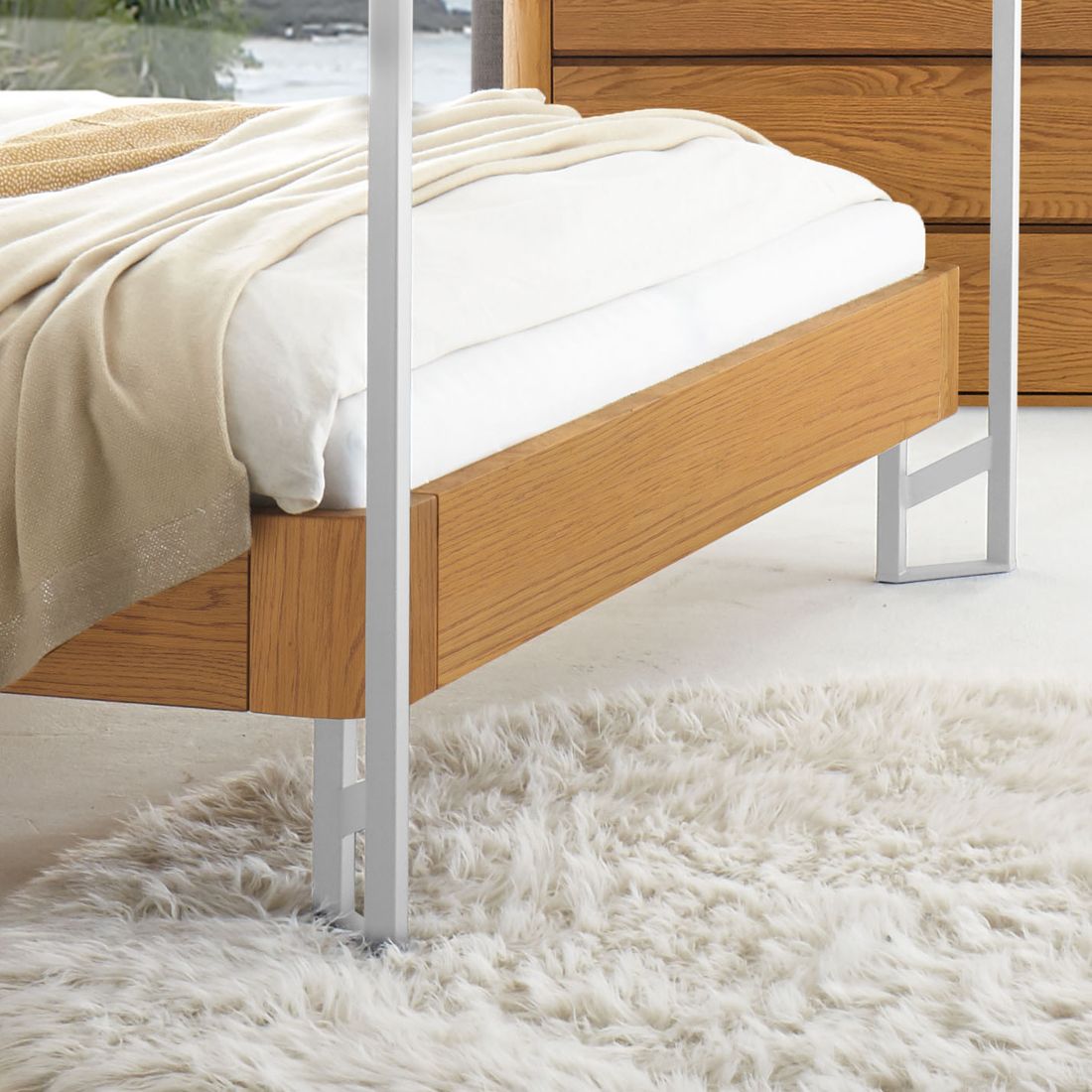 Himmelbett Ketevan Eiche Massivholz