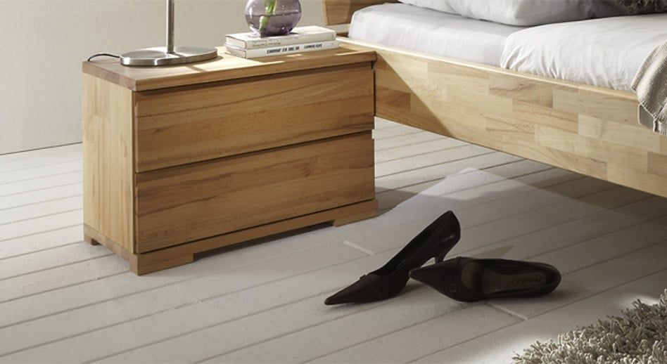 Nachttisch Rodari Kernbuche Massivholz H 45cm