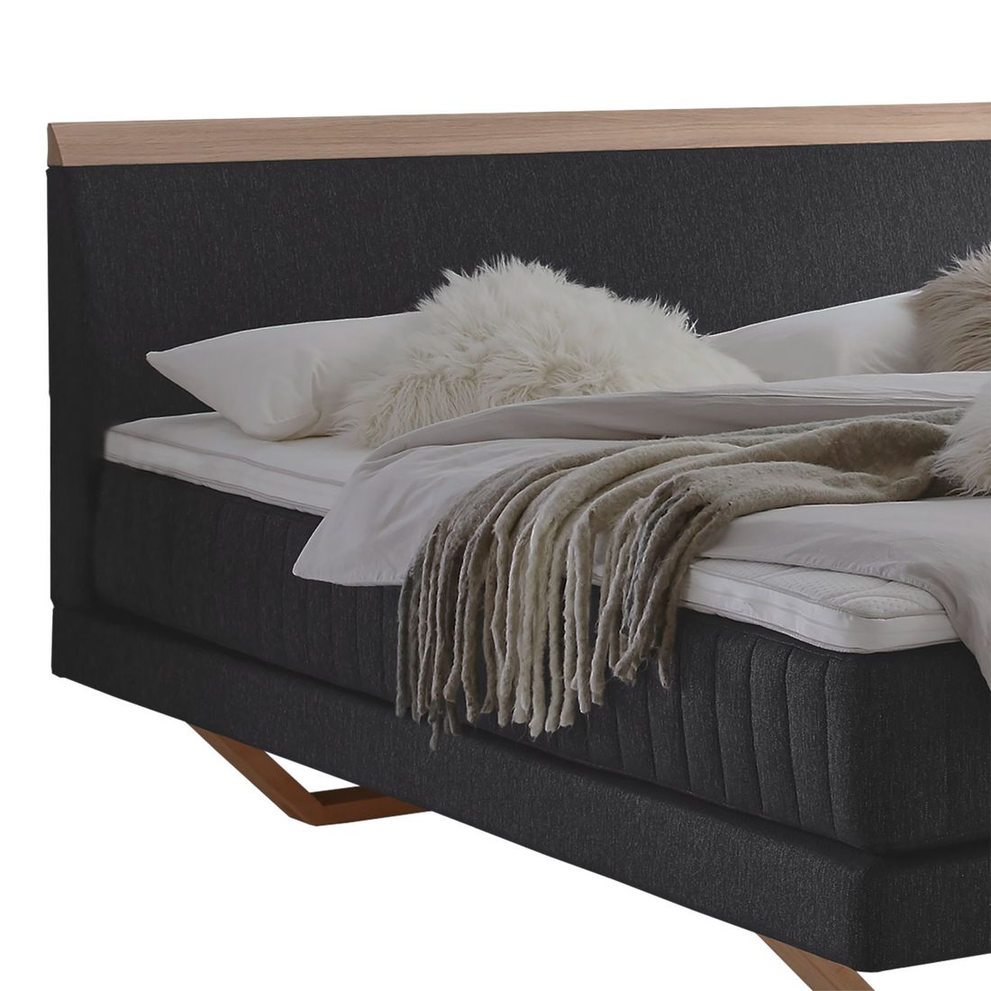 Boxspringbett Imandra Eiche Webstoff