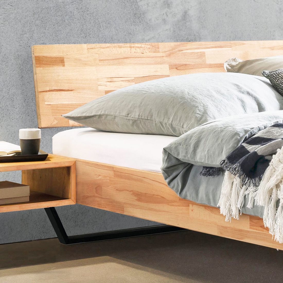 Bett Ekai Kernbuche Massivholz