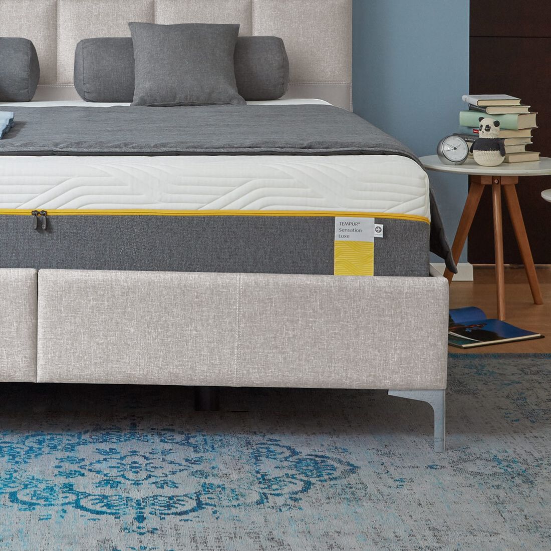 Tempur Polsterbett Classic Komfort Webstoff mit Kopfteil Check