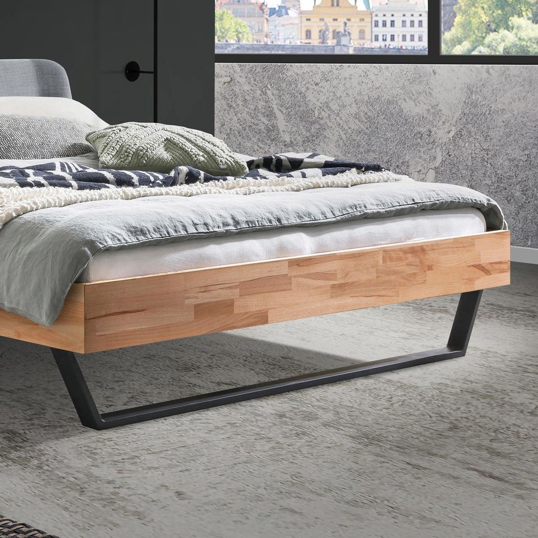 Bett Koruko Kernbuche Massivholz