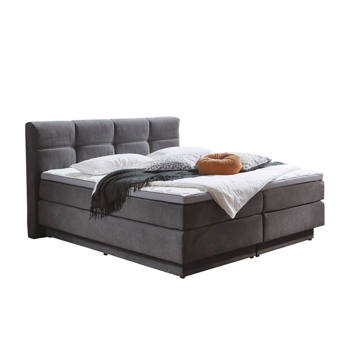 Boxspringbett Bardin Webstoff mit Bettkasten