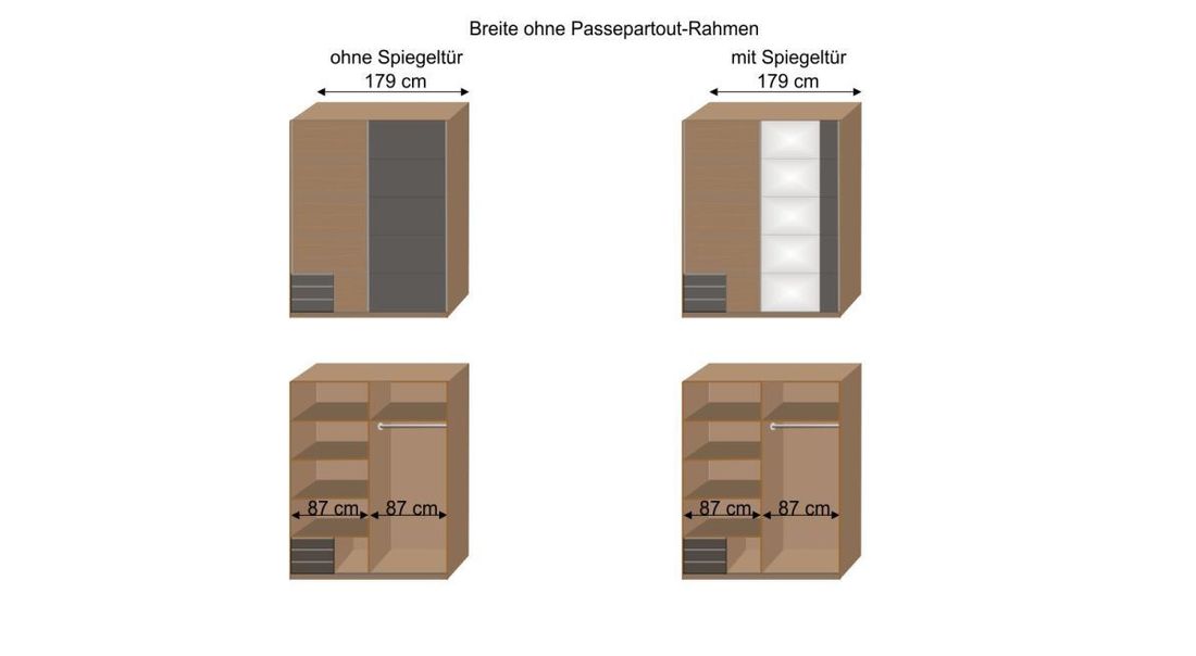 Schwebetüren-Kleiderschrank Philina