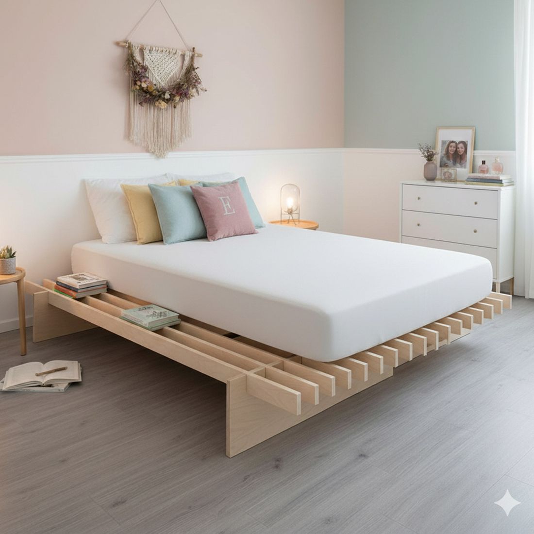 Tojo Bett Parallel Buche Massivholz