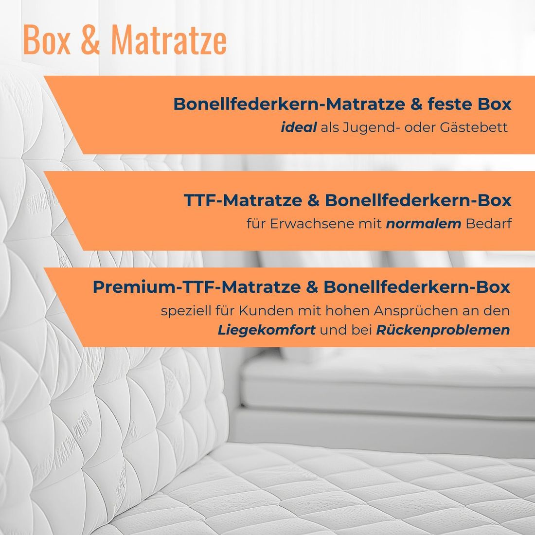 HOMELIV. Boxspringbett Zibo Webstoff