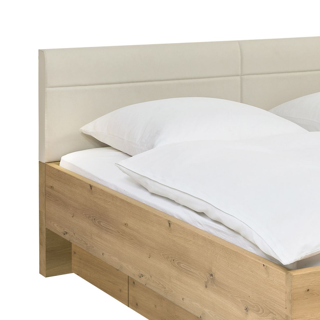 Musterring Bett San Francisco Komfort Eiche Dekor mit Schubkasten Champagner