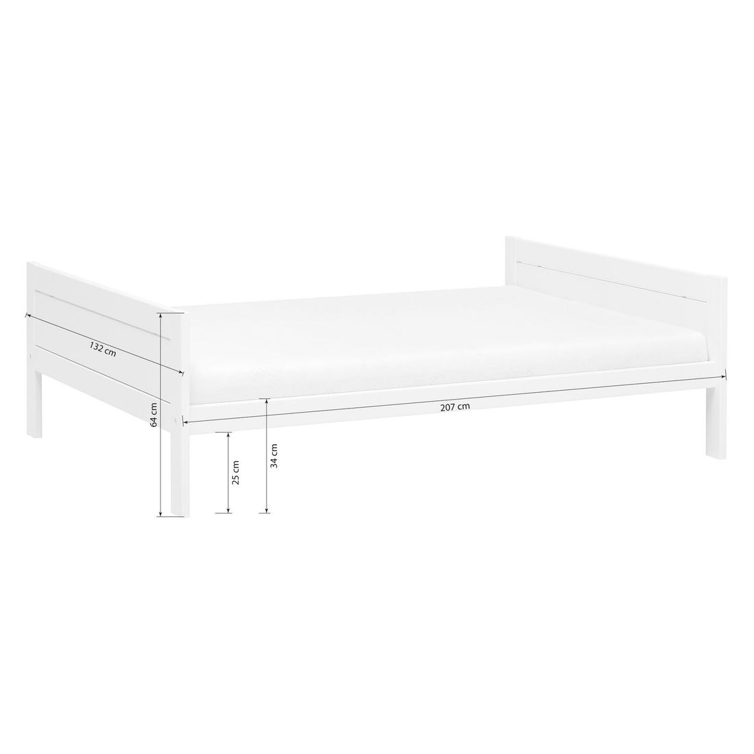 LIFETIME Jugendbett Original Kiefer Massivholz mit Lattenrost