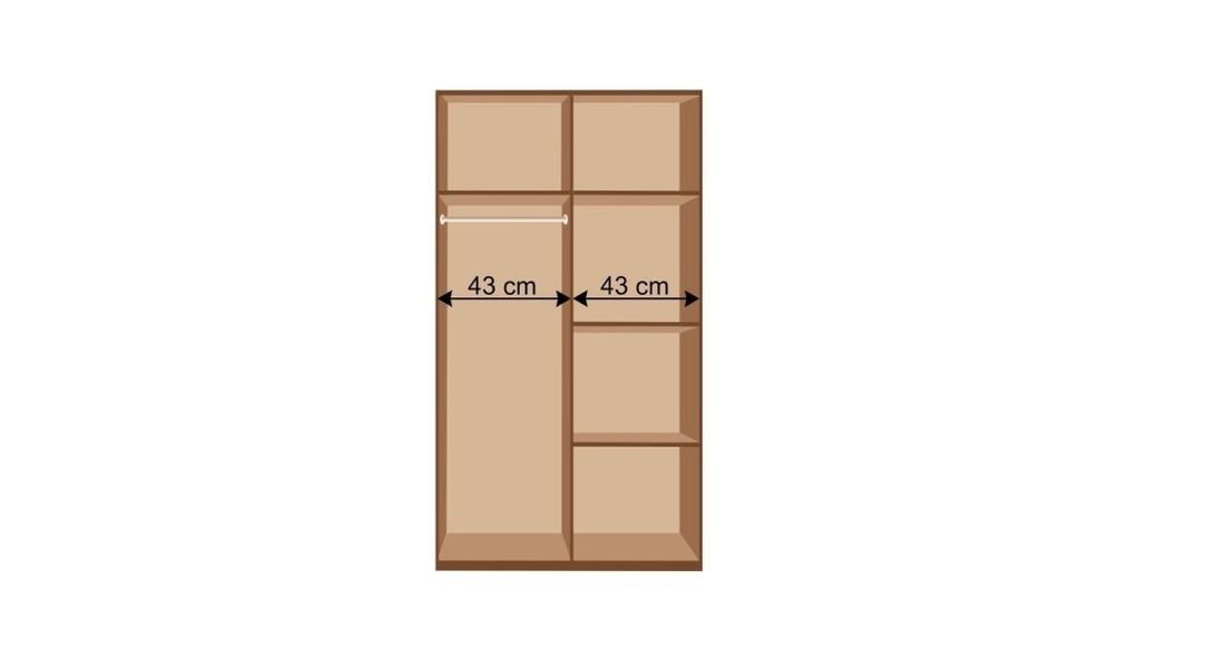 Drehtüren-Kleiderschrank Nolan Eiche Dekor