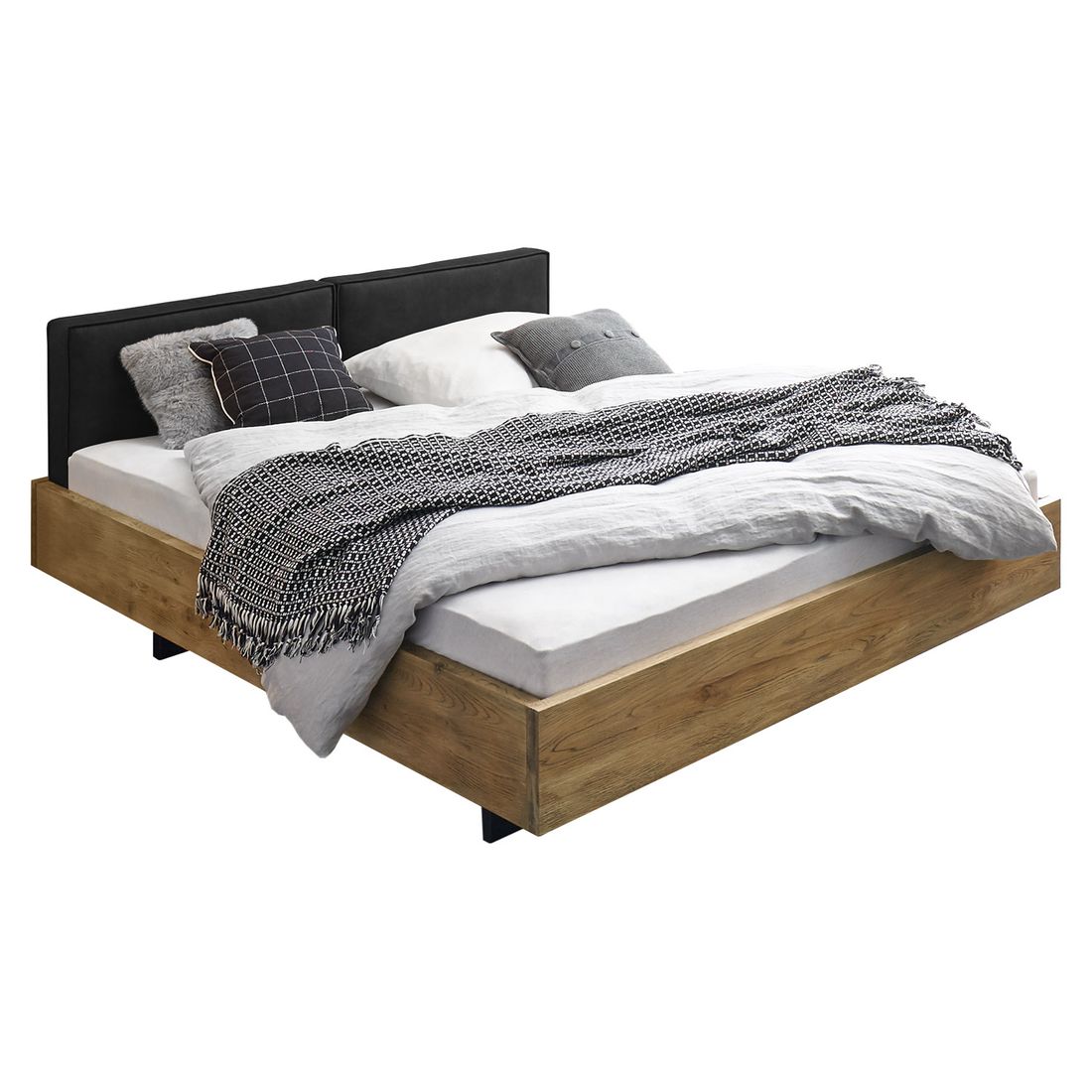 Bett Dourados Komfort Wildeiche Massivholz
