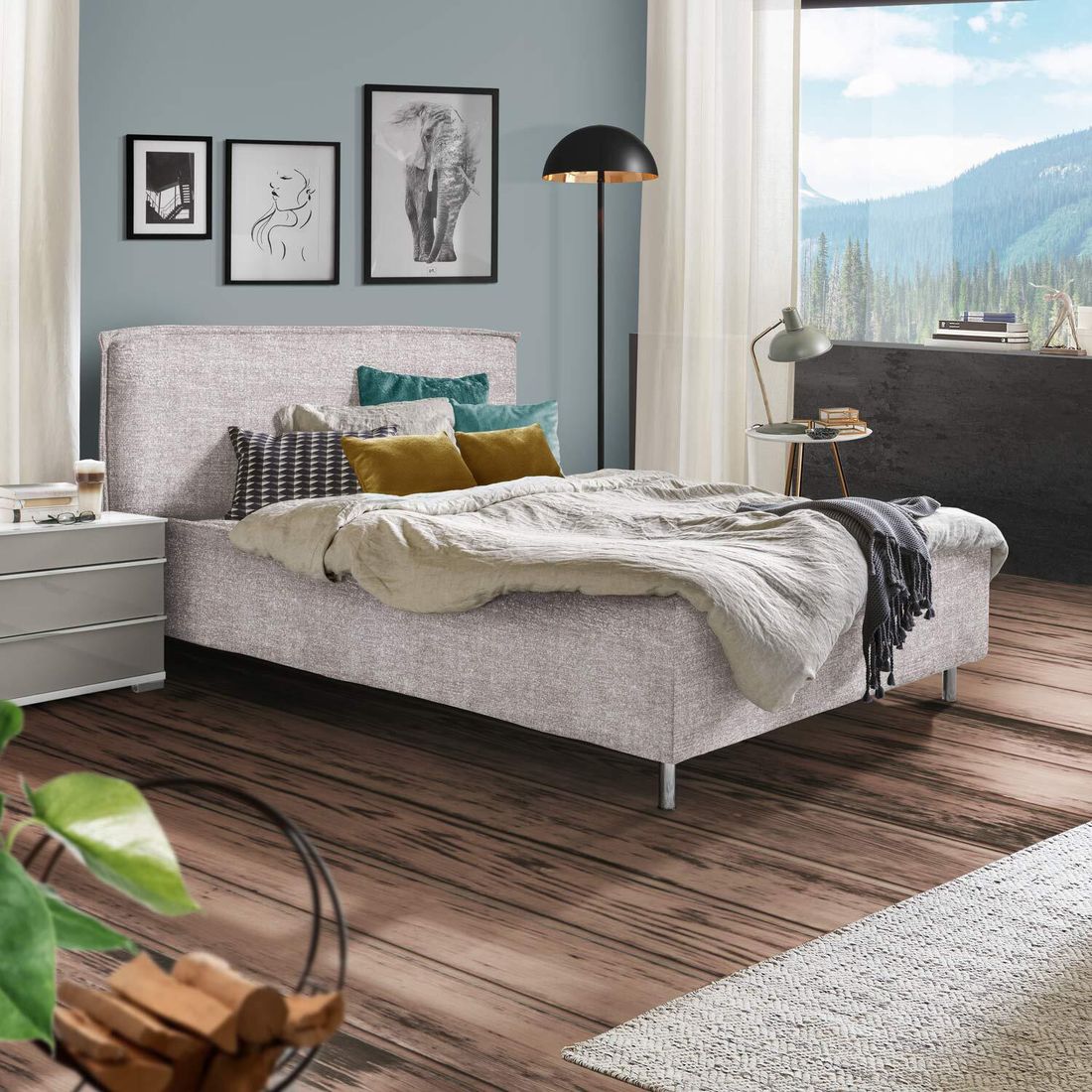 Polsterbett Bustan Komfort Velours
