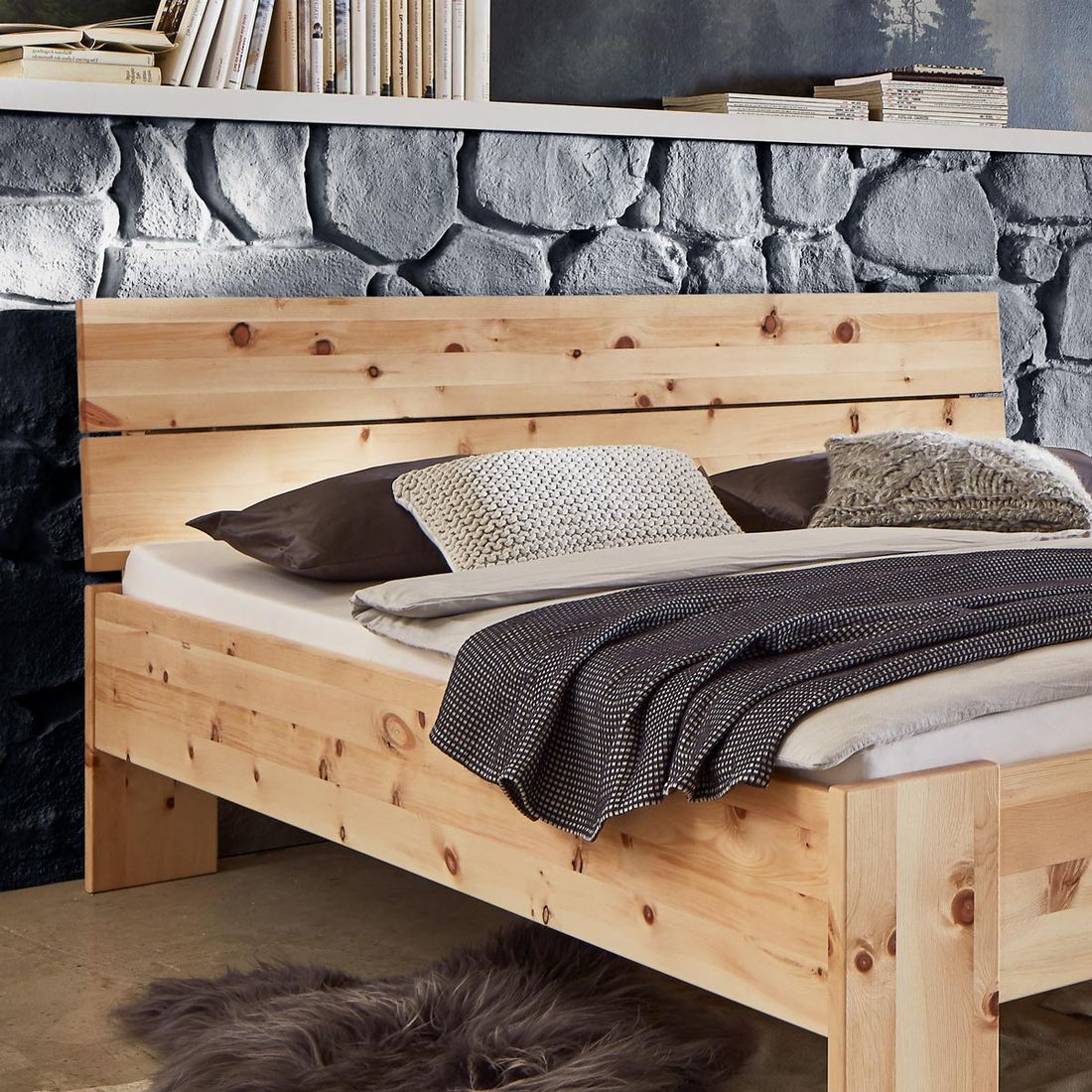 Bett Presanella Komfort Zirbe Massivholz
