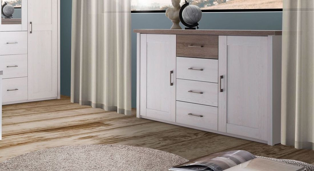 Sideboard Jordi Pinie Dekor mit Schubladen