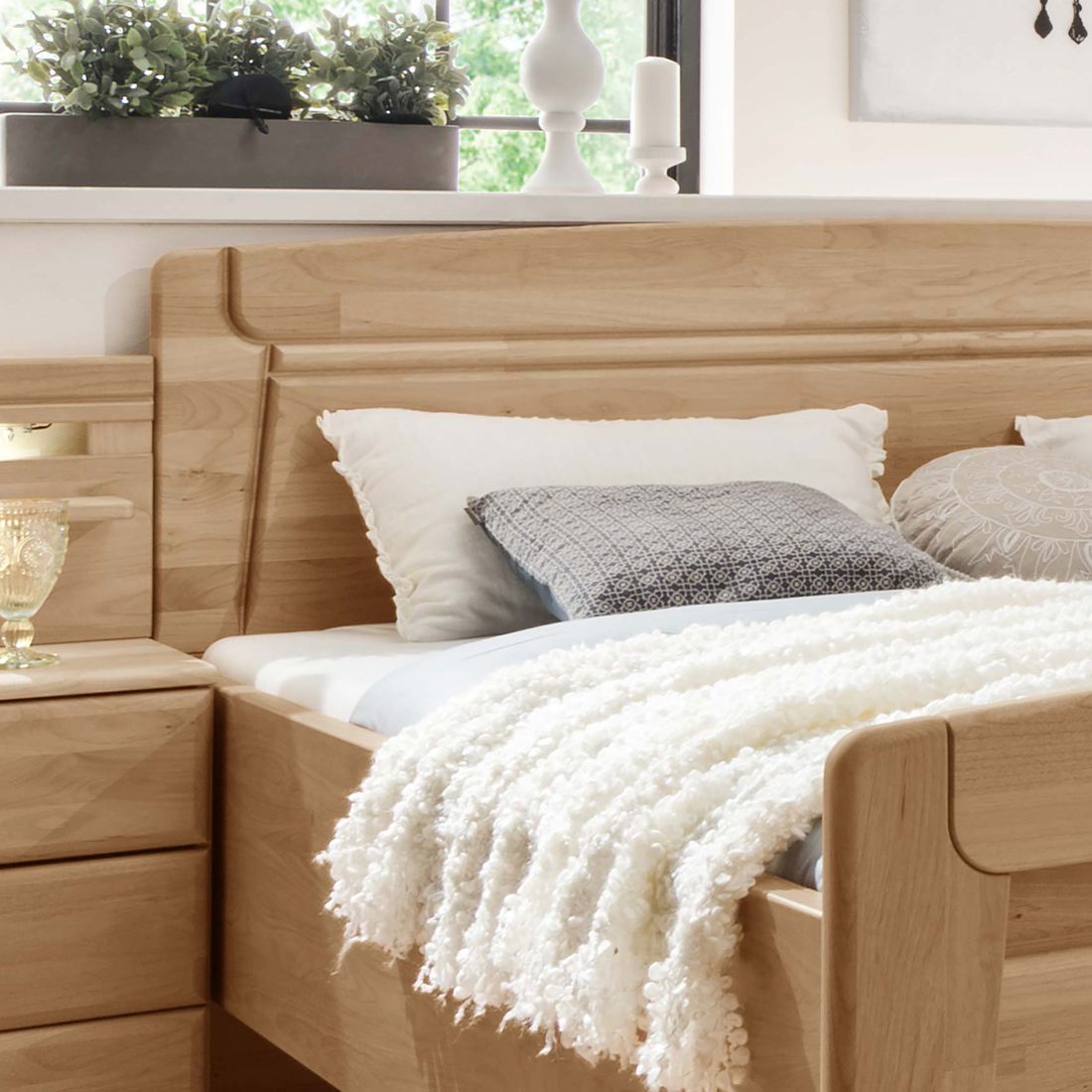 Doppelbett Temara Komfort Erle teilmassiv