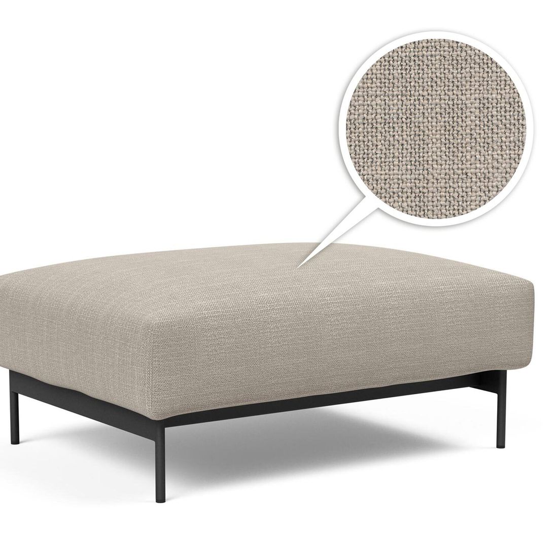 Polsterhocker Mulan Webstoff 100x75x41 cm