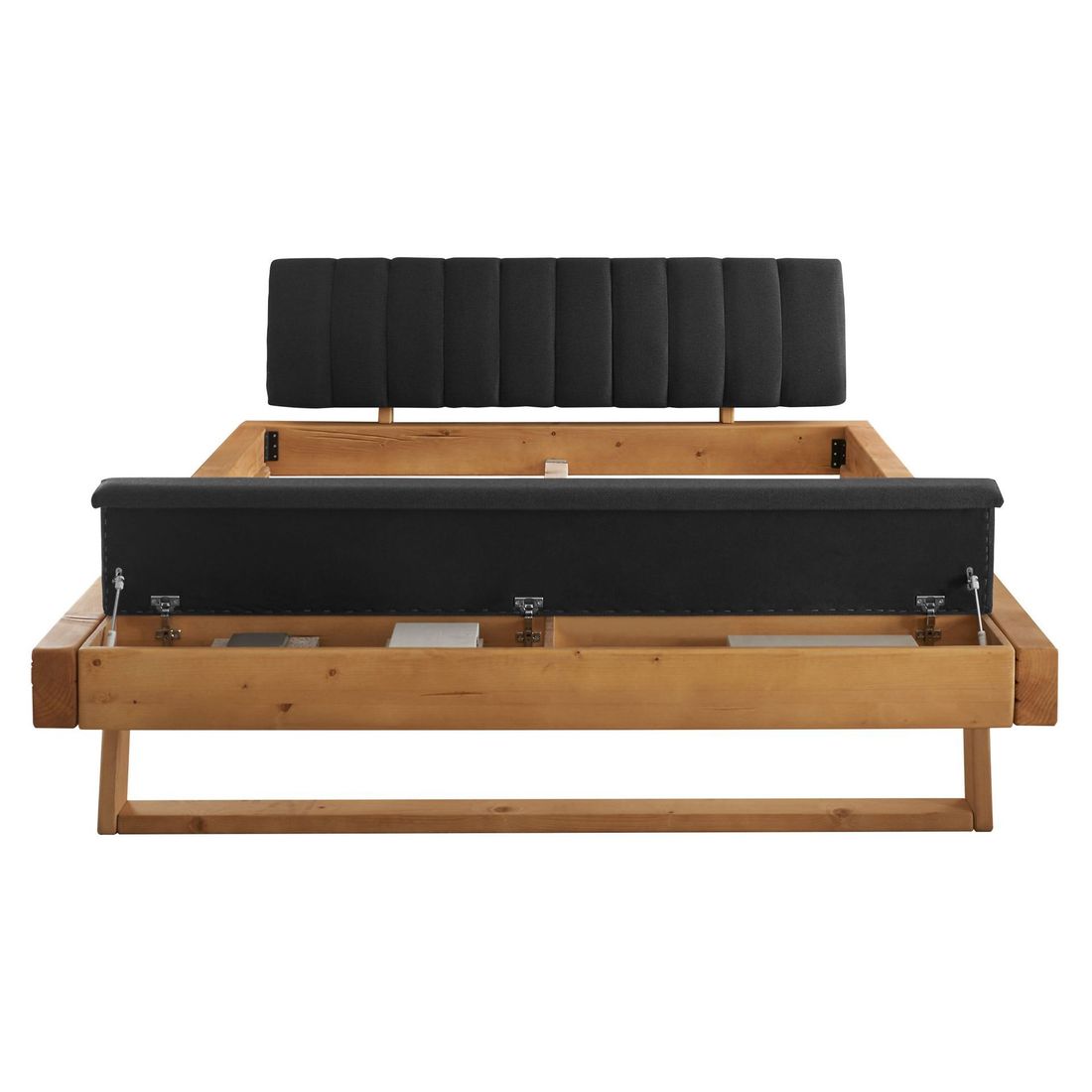 Balkenbett Sakina Komfort Fichte Massivholz mit Bettbank 180x200cm