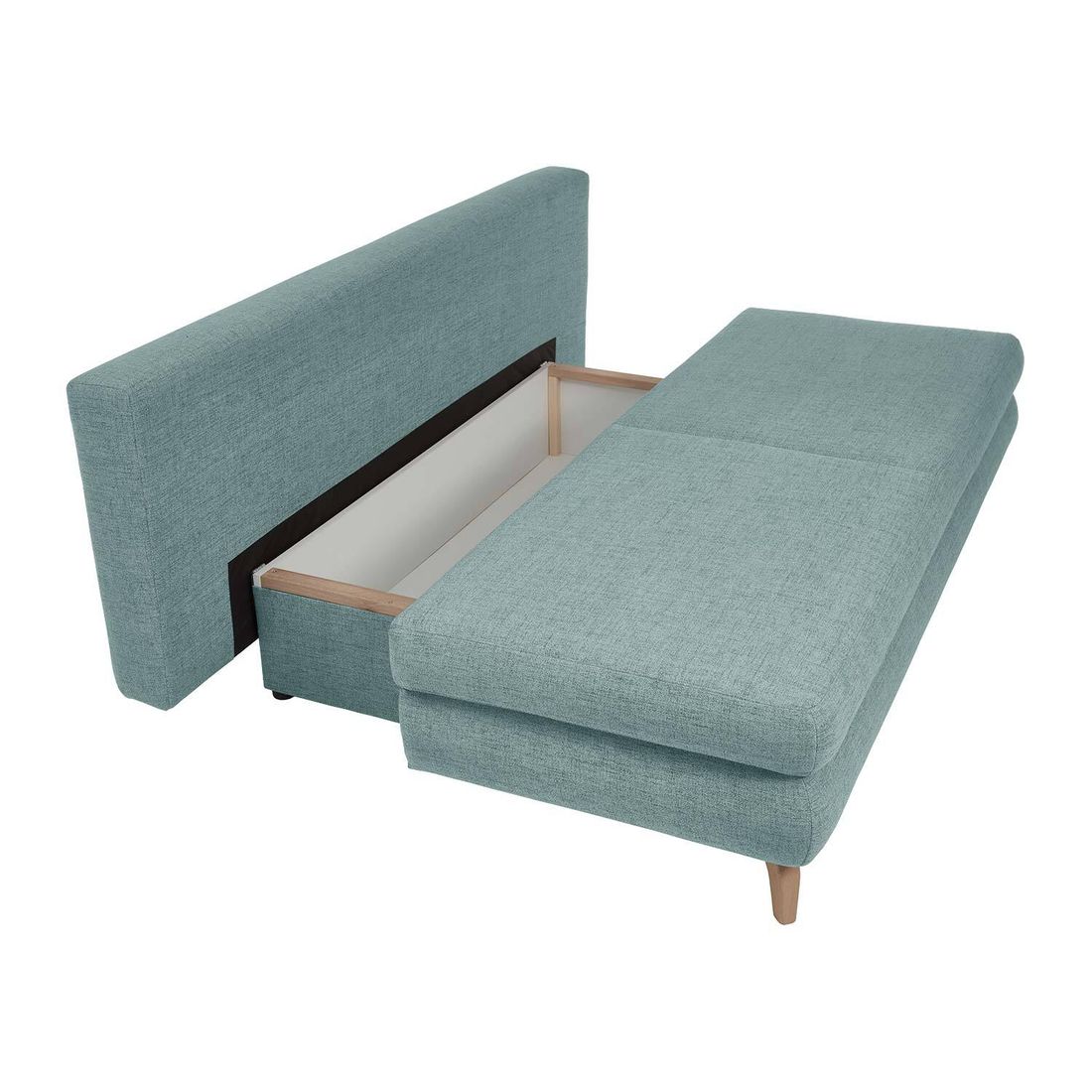 Schlafsofa Maranca Webstoff/Cord mit Bettkasten