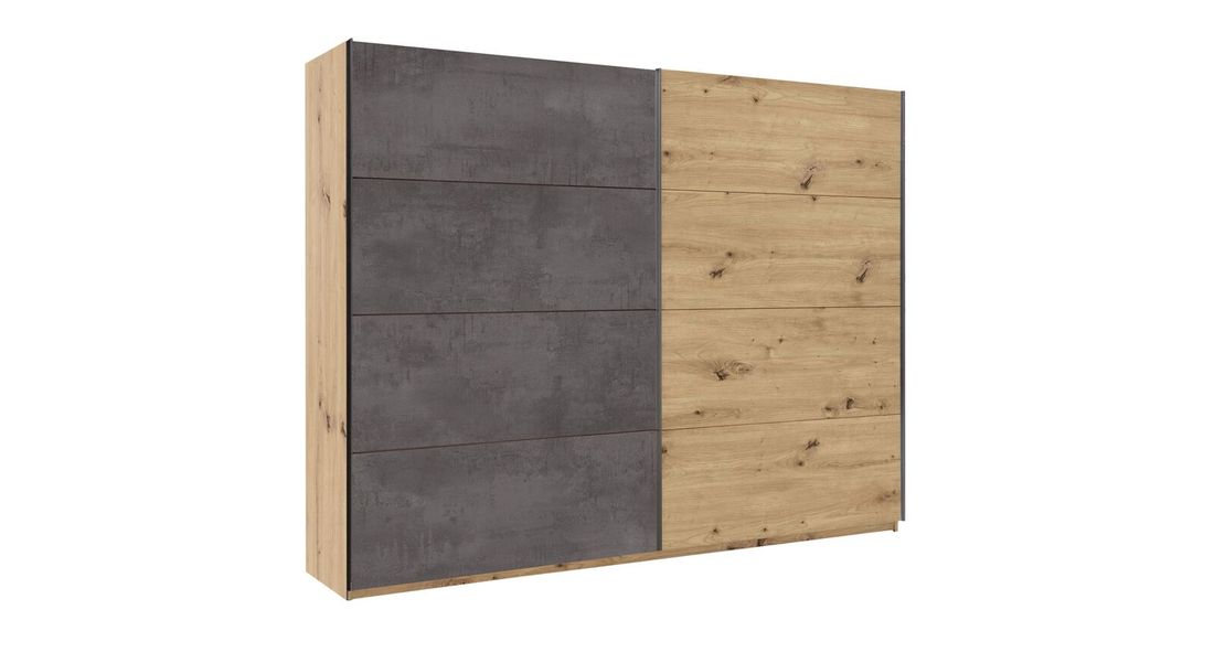 Schwebetüren-Kleiderschrank Gatia Eiche Dekor