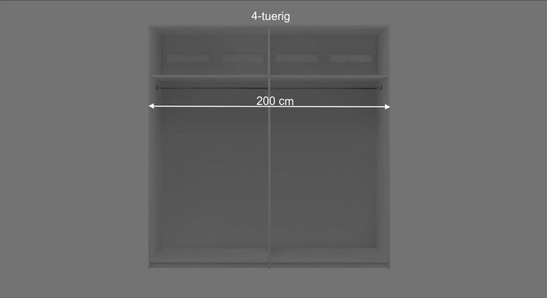 LIFETIME Drehtüren-Kleiderschrank Monina Kiefer Massivholz