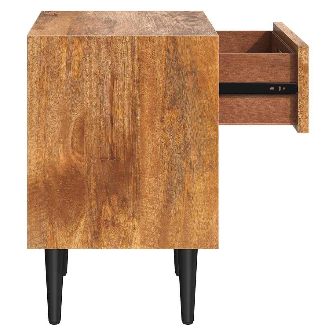 HOMELIV. Nachttisch Asmara Mango Massivholz H 55cm