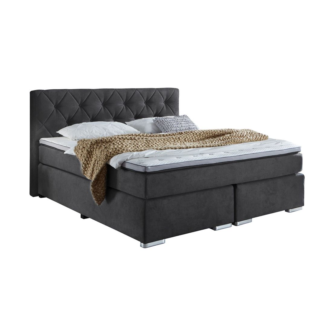 Boxspringbett Bryce Webstoff 180x200cm