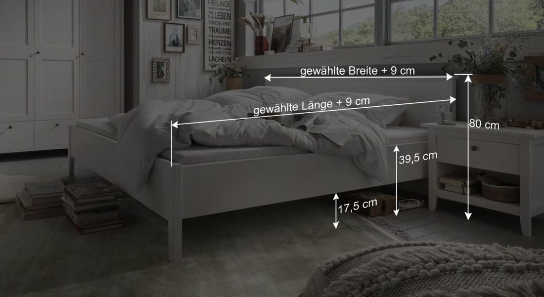 Bett Wanja Komfort Kiefer Massivholz