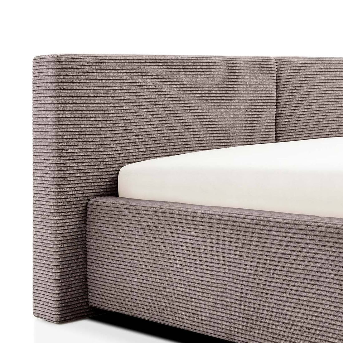 Polsterbett Dorisa Cord mit Bettkasten und Lattenrost